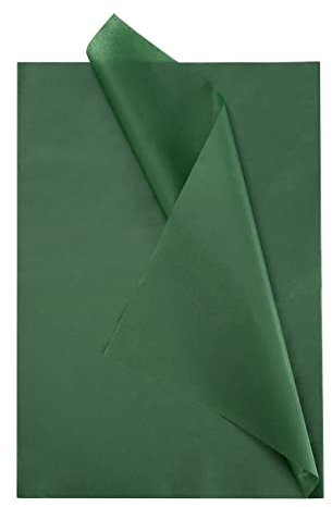 Ainmto 50 Blatt Dunkelgrün Decoupage Seidenpapier, Geschenkpapier Seidenpapier - 50x70 cm