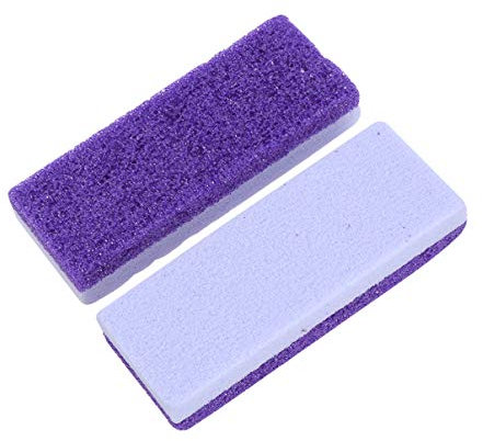 HEALLILY Feet Exfoliator 2pcs Purple Foot Scrub Sponge Foot Care Exfoliator Foot Callus Cleaning Sponge Feet Foot Scrubber Sponge for Dead Skin Remover (Purple) Foot Scruber