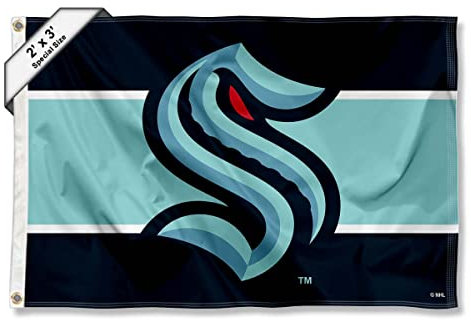 Seattle Kraken Kleine Banner-Flagge, 6 x 90 cm