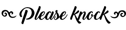 Smart-Please Knock Front Door Decal Removable Vinyl Door Sticker Adhesive Door Sign | Black | 11 W | SD-779|