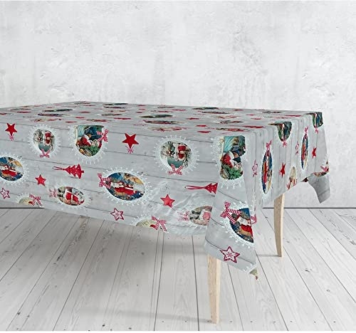 Cieffepi Home Collections NORWEGIEN PVC bedruckte Tischdecke Weihnachten Kunststoff Tischdecke (Var. 002, 140 x 350 cm)