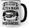 Wohnmobil Tasse Geschenkidee Opa Kaffeetasse Humor Witz Geschenk für Vater Kaffeebecher Camper Becher (Weiß & Schwarz)