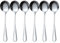 Lot de 6 cuillères à soupe rondes en acier inoxydable - Cuillère à bouillon à long manche - Accessoires pour la maison, la cuisine, le restaurant