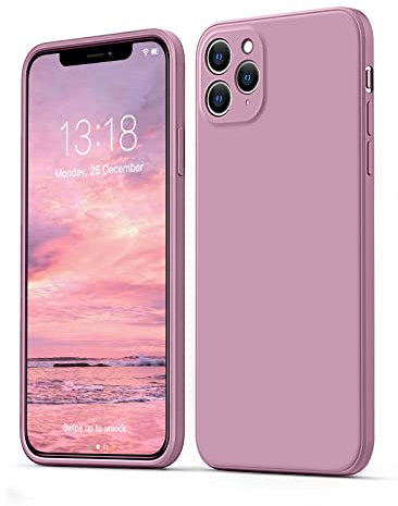 GOODVISH Ultra Slim Liquid Silicone Case Compatible with iPhone 11 Pro 5.8 inch | Upgraded Camera and Screen Protection | 360 ° Full Covered Shockproof Cover(Pink Purple)