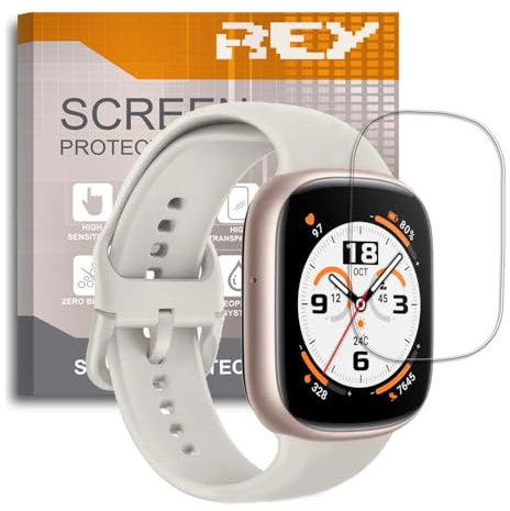 REY 6X Protector de Pantalla para Honor Watch 4, (Pack 6)