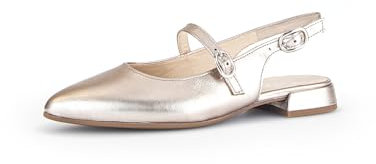 Gabor Damen Slingpumps, Frauen Absatzschuhe,Slingback,Leder,knöchelriemchen,büro-Pumps,Office,bequem,elegant,high Heels,Puder,38.5 EU / 5.5 UK