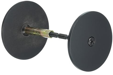 PATIKIL Door Knob Hole Cover Plate, 2 3/16 Dia. Deadbolt Cover Plate Door Hole Filler Plate for 1 3/8 to 1 3/4 Holes, Matte Black