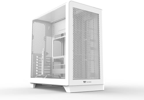 Thermaltake View 390 Air Snow | Mid Tower PC-Gehäuse | Starker Airflow | Curved Tempered Glass | BTF Support | Platz für große GPU und AIO | Staubfilter