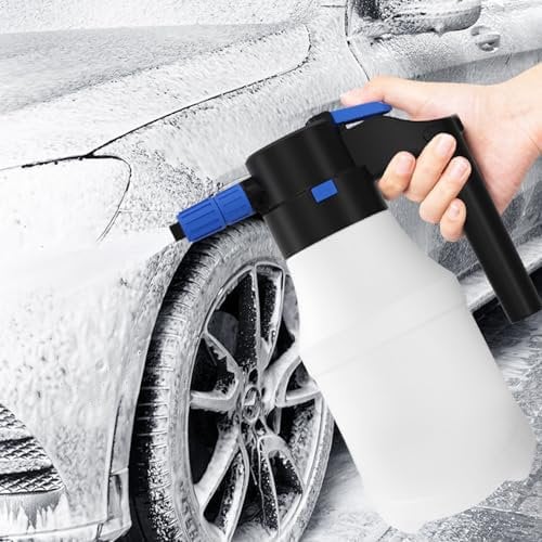 Pulverizador de lavado de coches, botella de spray eléctrica inalámbrica, pulverizador a presión de 1,5 l de volumen de llenado, pulverizador portátil, pulverizador de espuma para coches, regar