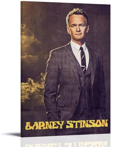 LIJIGEN Barney Stinson Minimalismus-Poster, Wandkunst, Poster, Geschenk für Freunde, Schlafzimmer, Wohnzimmer, Dekoration, modernes ästhetisches Poster, dekorative Malerei, Leinwand, Wandposter und