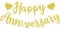 TONIFUL Gold Happy Anniversary Banner, vorgespannt Girlande, für Jubiläum Hochzeitsfeier