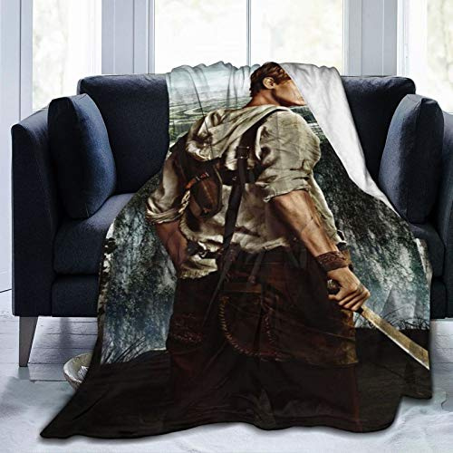 Amkong Thomas Brodie-Sangster Flanell-Fleece-Überwurfdecke, 3D-Druck, Posterdecke, super weich, leicht, gemütlich und dekorativ für Bett, Sofa und Couch, 203,2 x 152,4 cm