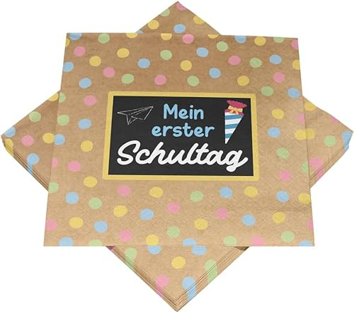 Heku 20 Servietten Einschulung Schulanfang 'Mein 1. Schultag'