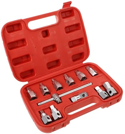 Beatifufu 1ensemble Douilles Pour Vidange Huile Kit Outils De Mécanique Pour Retrait De Bouchons De Vidange Chrome