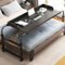 GLHKFBD Overbed Laptop Trolley Desk, Over The Bed Table with Wheels Width Adjustable 114-210cm, Rolling Medical Table Height Adjustable 65-95cm, Cross Bed Table for Laptop Work Medical(Color:Black)