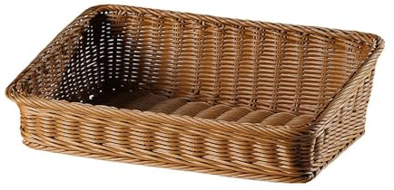 Cesta de almacenamiento de mimbre, cesta de almacenamiento trenzada a mano, bandeja de almacenamiento multiusos para pan, frutas, cestas de mimbre, artesanías, alimentos, desayuno,