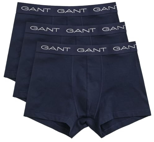 GANT Men's Trunk 3-Pack Underwear, Navy, S (Pack of 3)