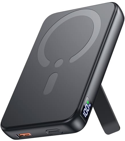 Power Bank 12000 mAh, PD 22.5 W USB-A Output, Wireless Portable Charger with Type C Input and Output, LED Display for iPhone 16/15/14/13/12/Pro/Pro Max