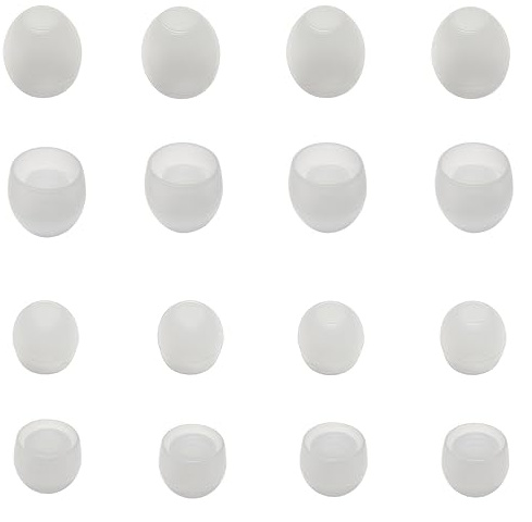 Luckvan 8 Pairs Extra Small Earbuds Tips Replacement Silicone Small Ear Tips Universal Fit Small Ear Canal in-Ear Earbuds Transparent