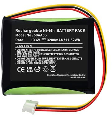 FLSTOR 50AA5S Ersatzakku für Toniebox, 3.6V 3200mAh NI-MH Batteriepack Kompatibel mit Original Teile-Nr. 50AA5S - Für Toniebox, Musicbox, Lautsprecher Boxen, Soundbox (1 Stück)
