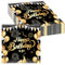 20 Stück Servietten Happy Birthday, Servietten Schwarz Gold Servietten Geburtstag Tischdeko, 33x33cm Servietten Mann Frau für Party Deko Tischdeko Geburtstag