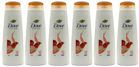 6x Dove Ultra Care Long & Radiant Shampoo für langes und kraftloses Haar, bis zum 10x Weniger Spilss* 250ml (6er Pack)