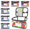 BEBOAN 6 Packs Toy Storage Bags Toy Organizer Board Game Storage for Kids, Travel Waterproof Toy Container for Building Blocks/Magnatiles/Car Toy/Dolls, Reusable Clear PVC Organizing Case Bags Black