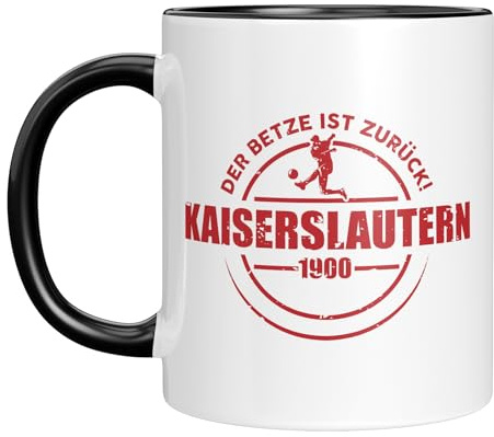 Kaiserslautern Tasse - 2025 Aufstieg - Fussballbecher - Fanartikel - Kaffeetasse - fussballfans - Schwarz
