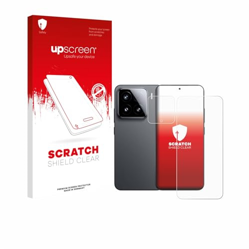 upscreen Schutzfolie für Xiaomi 15 | (Display+Kamera) Transparenter Displayschutz Made in Germany Kristall-Klar Kratzschutz Anti-Fingerprint