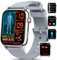 NAIXUES 2025 Smartwatch Herren Damen 𝐁𝐥𝐮𝐭𝐳𝐮𝐜𝐤𝐞𝐫, 1.83 Zoll Uhren Damen mit 150 Sportmodi/𝐄𝐂𝐆/𝐇𝐑𝐕/Herzfrequenz/SpO2/Blutdruck, IP68 Wasserdicht Fitness Tracker für iOS Android Silber
