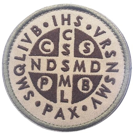 Écusson brodé à Scratch Motif croix Templier de Saint Benoît