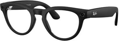 RAY-BAN Meta Gen 2 Headliner - AI Glasses for Men & Women - Matte Black | 12MP Camera, 3K Ultra HD Video, Voice Command, Open-Ear Audio, 8H Battery, Meta AI App - Clear Lenses