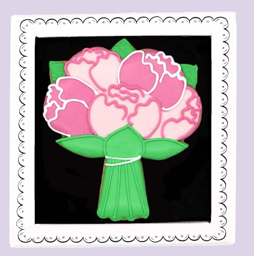 Biscuiteers Bouquet of Flowers Biscuits | Hand-Iced Lemon Floral Biscuits in Letterbox Box; Perfect for Mother's Day, Birthdays and Thank You Gifts