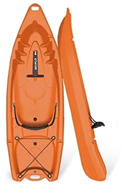 Secure Fix Direct Sit On Top Fishing Kayak Single Person in Orange or Grey (3M Paddling Kayaking 125KG Solo) (Orange)