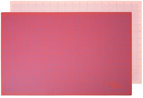 Victor Schneidematte Rot Orange 45x60cm 3-lagig Schneidematte A2 selbstheilend - Bastelunterlage - Schneideunterlage - Schnittmatte - Schreibtischunterlage - Unterlage Schreibtisch Nähen
