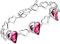 Leafael Bracelet Femme Argent Coeur de pierres de naissance Avec Cristaux De Guérison| Bijoux Femme Argent Bracelet Sans Allergie avec Coffret Cadeau Chaîne de 7 pouces et rallonge de 2 pouces