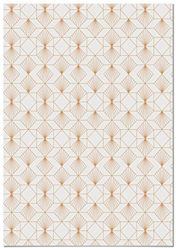 Panorama Papier Peint Meuble Àutocollant Géométrie Sablier 66x100 cm Imprimé sur Vinyle Textile - Installation Facile, Lavable et Résistant