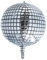 Oblique Unique® Folien Luftballon Disco Kugel Disko Ball Spiegelkugel Folienballon Geburtstag Party JGA Junggesellinnenabschied Hochzeit Silvester Deko Silber
