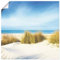 ARTLAND Wanddeko Poster & Kunstdrucke Wandposter 50x50 cm Strand Meer Dünen Gräser Meerblick Natur Sand Himmel Maritim K2JP