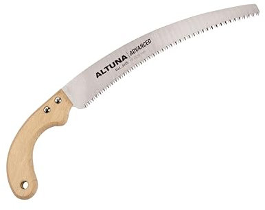 Altuna - Serrucho de Poda - Mango Ergonómico de Madera - Incluye Funda Resistente - Hoja Rectificada Profesional 330mm - Dentado Japonés Templado - Sierra de Mano Altuna J425 Advanced