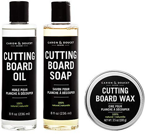 Caron & Doucet - Ultimate Cutting Board Maintenance Kit - Cutting Board Oil, Cutting Board Soap, Cutting Board Wax