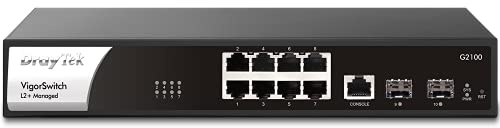 Draytek VigorSwitch G2100 managed 8 x 10/100/1000 + 2 x Gigabit SFP Desktop an Rack montierbar