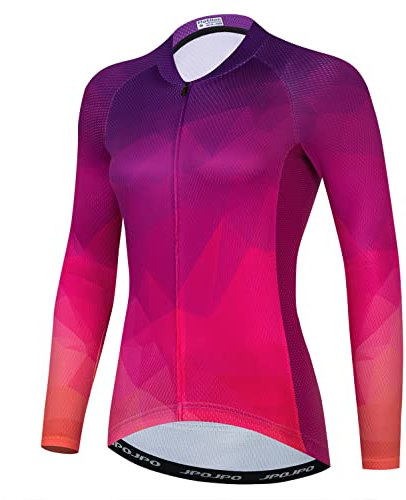 Radtrikot für Damen, langärmelig, mit 3 Taschen, für Mountainbike, Straße, Mountainbike, Hemden, Kleidung, 628, M