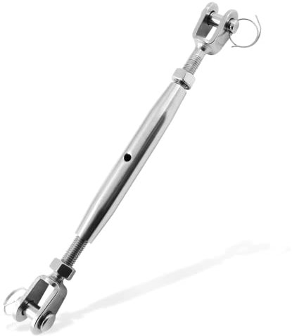 Suiwotin M12 - Tensor de acero inoxidable para mandíbula y mandíbula tornillero de aparejo, mandíbula de tensor de cuerpo cerrado para grado marino, paquete de 1