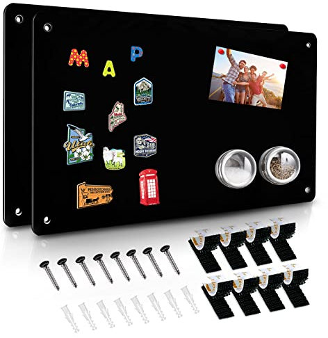 Tablero magnético de metal 2Pack(negro)