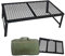 Klappbarer Lagerfeuer Grill zum Kochen über offenem Feuer | Grillrost klappbar, Camping-Grill faltbar | Pfannenknecht | Feuertopf Untersetzer (55x30x23cm) Schwarz