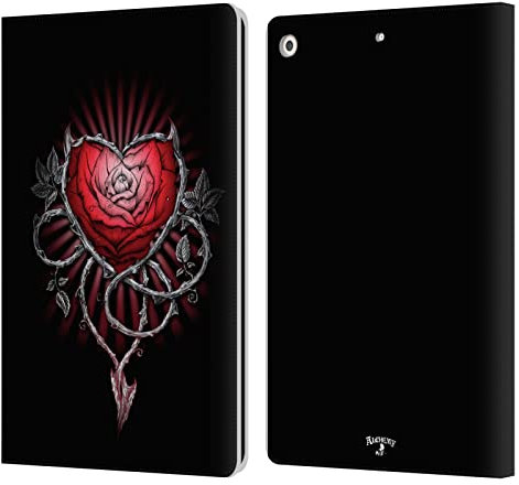 Head Case Designs Licenciado Oficialmente Alchemy Gothic La Rosa del Diablo Arte Gráfico Carcasa de Cuero Tipo Libro Compatible con Apple iPad 10.2 2019/2020/2021
