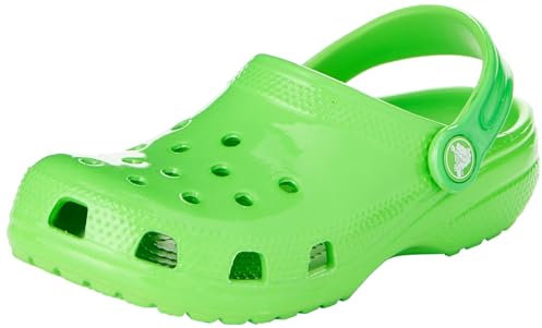 Crocs Unisexe Enfant Classic Neon Highlighter Clog K Sabots, Green Slime, 28/29 EU