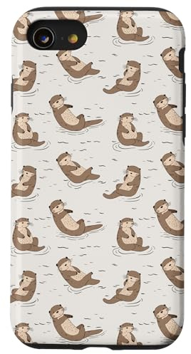 Otter Muster Lustig Süß Tier Seeotter Hülle für iPhone SE (2020) / 7/8