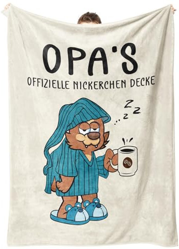 Juratar Personalisierte Decke für Opa - Geschenk zum Geburtstag oder Vatertag - Super Weiche Flanell-Decke 62 * 52 Zoll
